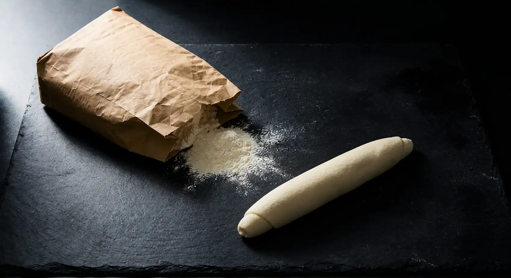 Best bread flour for bánh mì with shaped dough log ready to proof